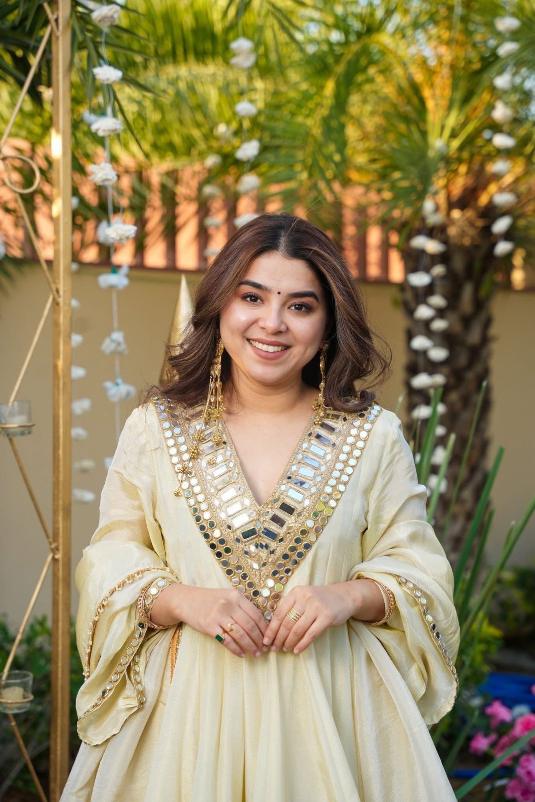 3 piece plazzo pair with real mirror and embroiderry work CODE : 5942