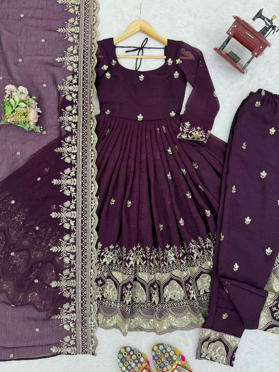 Heavy crunchy anarkali - 64
