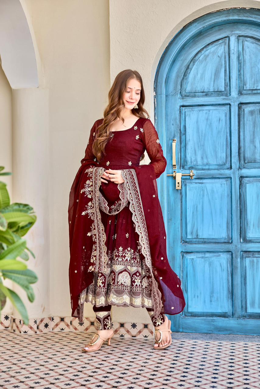 Heavy crunchy anarkali - 64