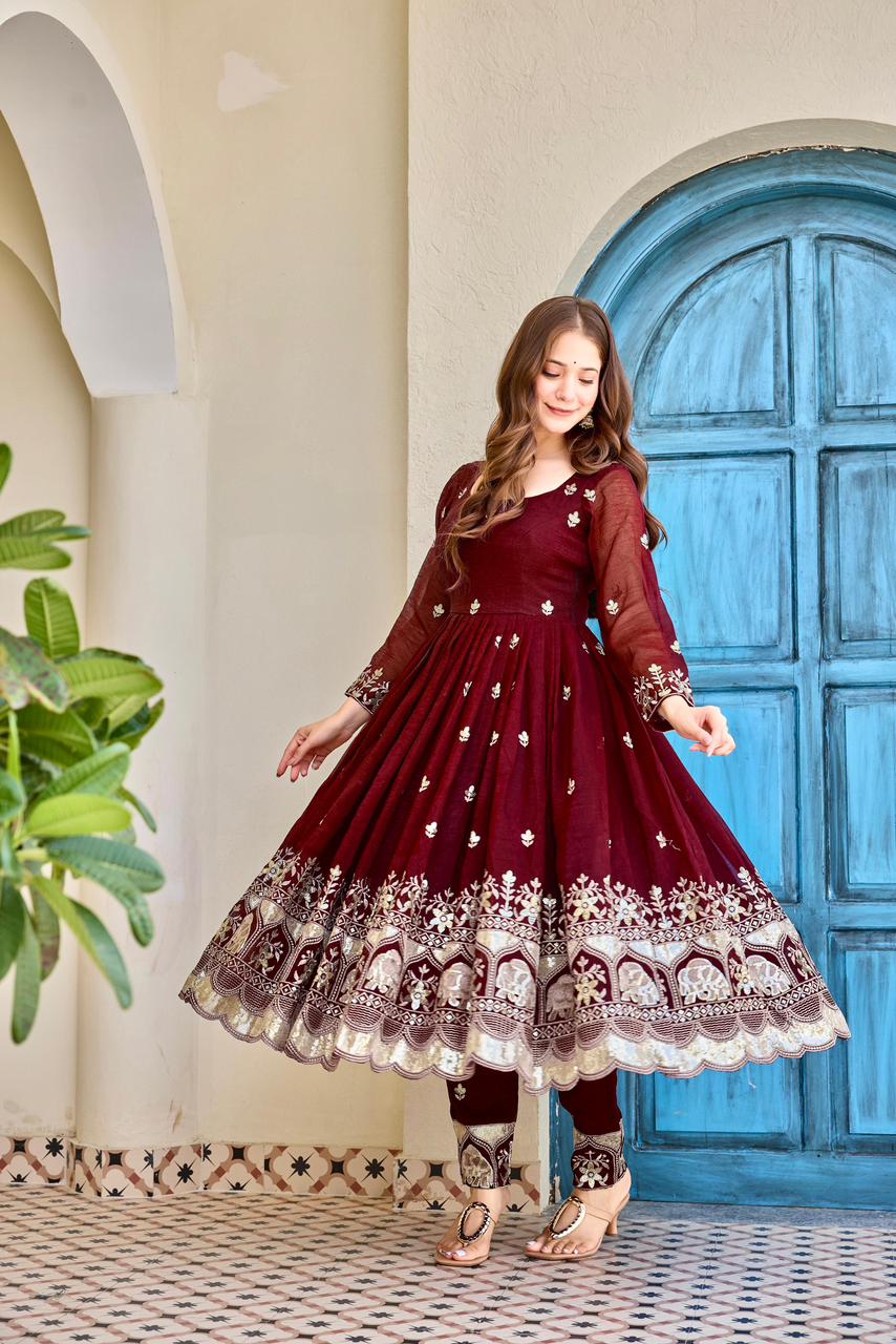Heavy crunchy anarkali - 64