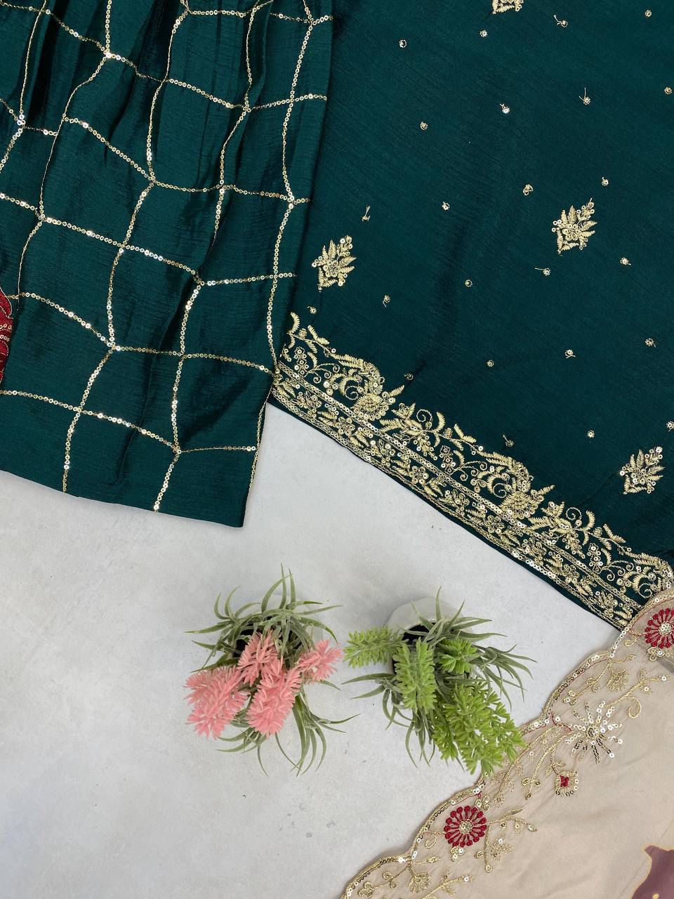 Exclusive embroidery sharara set - 1946