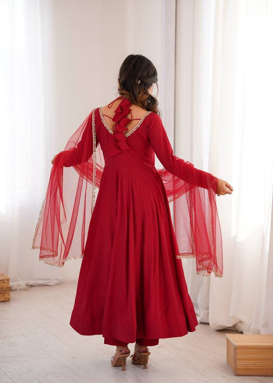 zoomera romansilk chanderi anarkali - 293