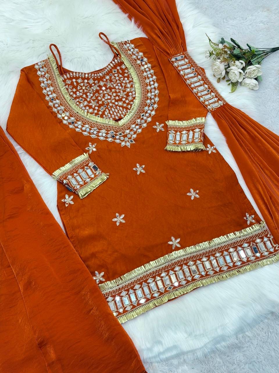 Designer ethnicwear top sharara pair - 5326